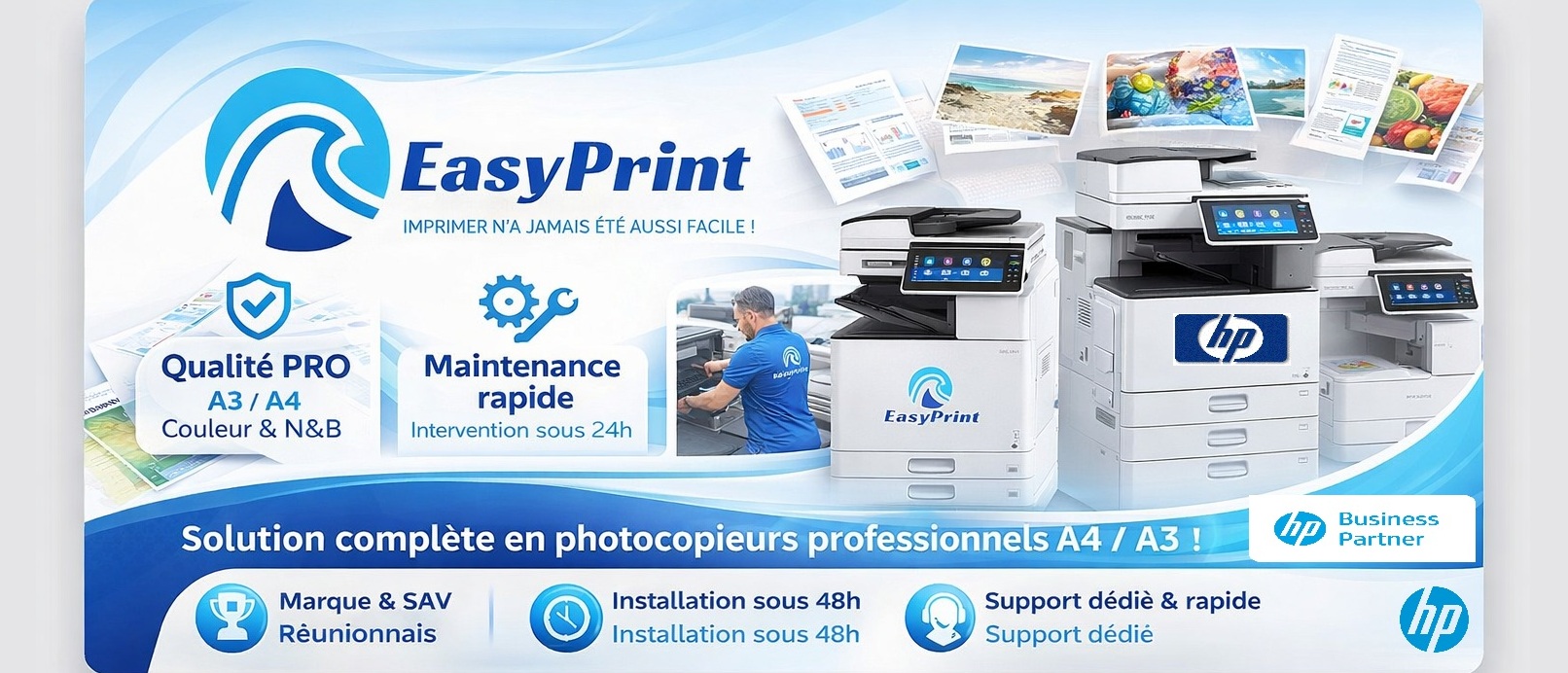 Photocopieurs HP EasyPrint Réunion